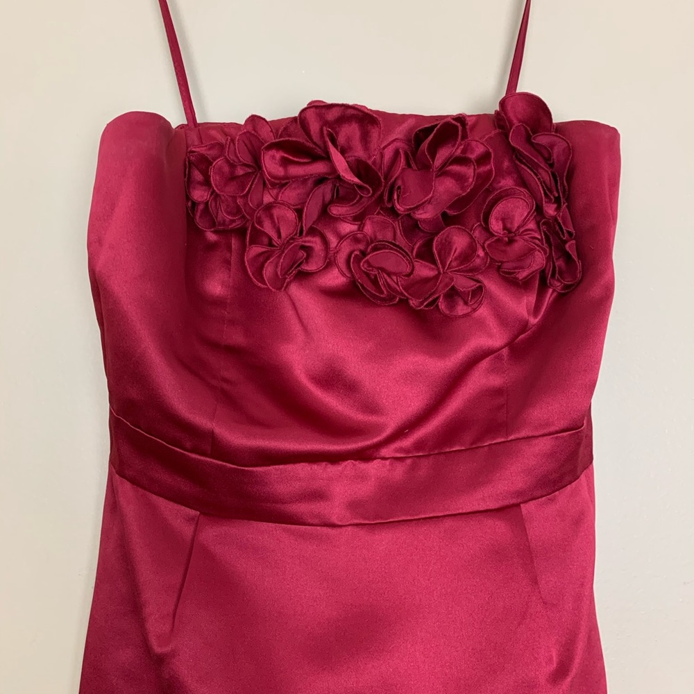 ANTONIO MELANI • Red Satin Cocktail Dress
